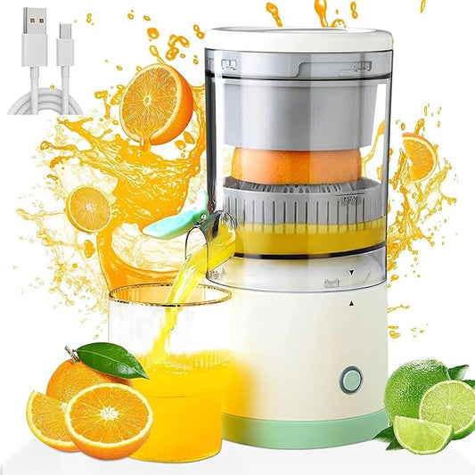 Portable Electric Citrus Juicer | High-Yield USB Rechargeable Orange, Lemon, and Lime Squeezer | Wireless Multi Color Juicer for Travel and Home Use