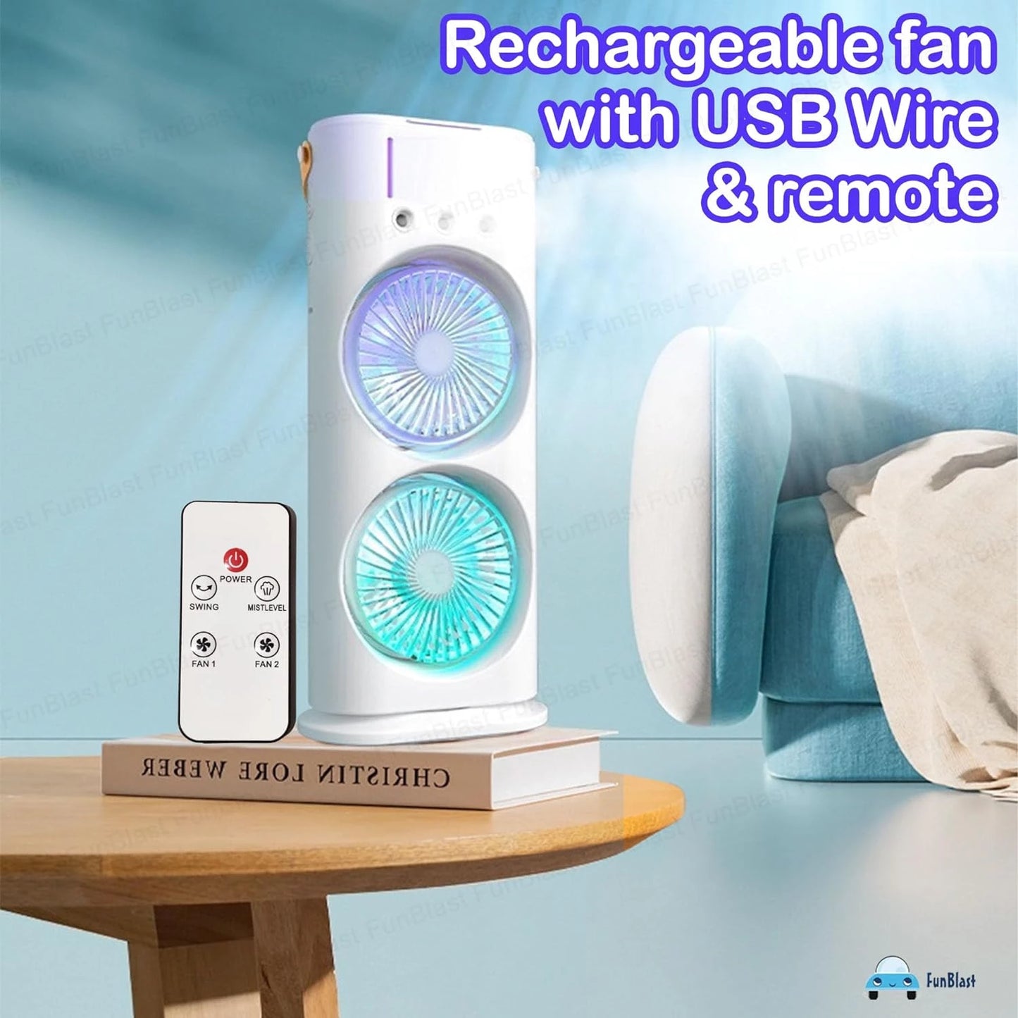 Dynamic Mini Evaporate Air Cooler with 7 Colors LED Light ( Mini Cooler )