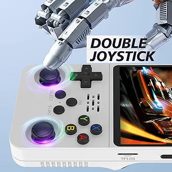 R36S Retro Handheld Game Console 3.5 inch Preinstalled Emulator System White